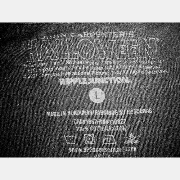 Men's graphic T-shirt. Halloween. John Carpenter Black Large Freek in the sheets - Picture 2 of 3